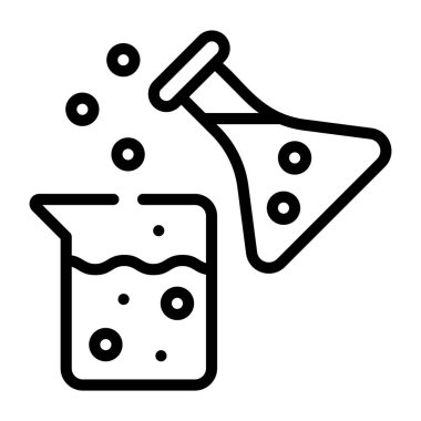 Kimyasal reaksiyon çizgisi tasarımının bir simgesi