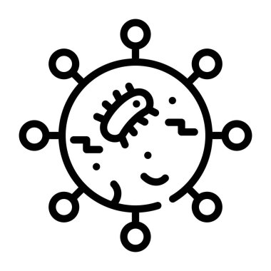 Virüs ikonu vektör illüstrasyonu