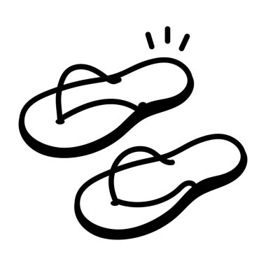 flip flops simge vektör illüstrasyon tasarımı