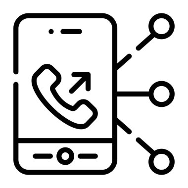 - Telefon. Web simgesi basit illüstrasyon