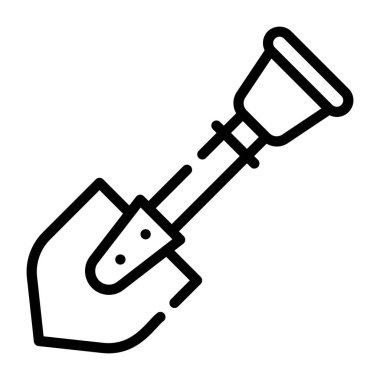 kürek simgesi vektör illüstrasyonu