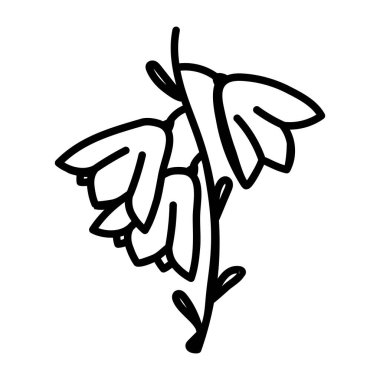 Bir bitkinin dalının vektör illüstrasyonu