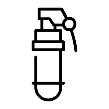 tüp vektör ince çizgi simgesi