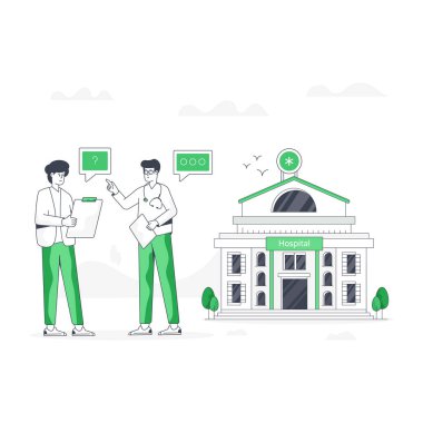 İş adamlarının vektör illüstrasyonu ve finans kavramı