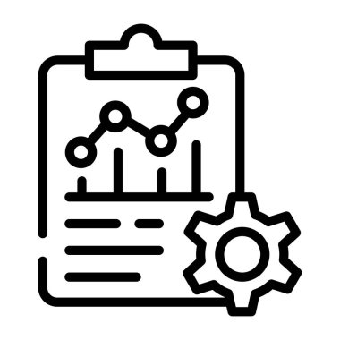 iş ve geliştirme çizgisi simgesi, vektör illüstrasyonu