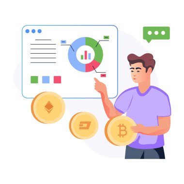 İş ve finans ikonu kavramının vektör illüstrasyonu