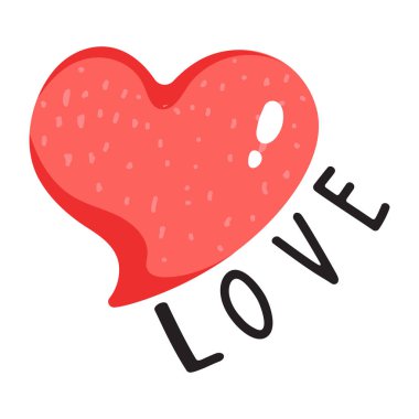 Aşk kalbi kalp vektör çizimi tasarımı