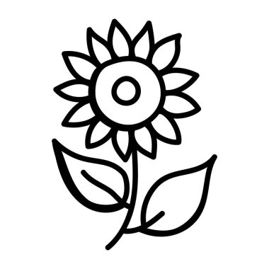 çiçek simgesi vektör illüstrasyonu