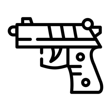 Askeri silah ikonu. özet çizimi  