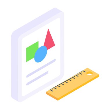 Geometri Modern simge çizimi, vektör illüstrasyonu