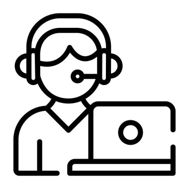 Müşteri desteği. Web simgesi