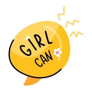 Bir mesaj içeren konuşma baloncuğunun vektör çizimi