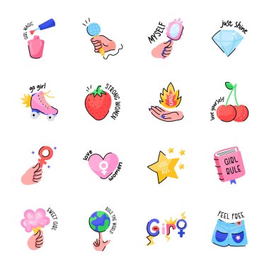 Yetkilendirme Karalama Çıkartmaları Paketi