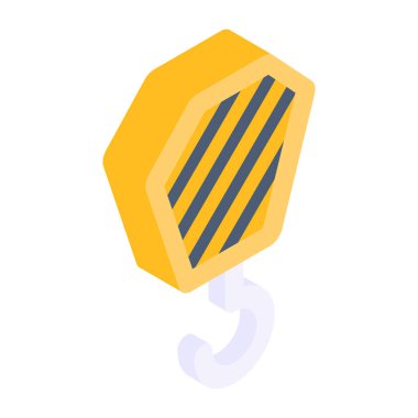 Vinç kancası ikonu. vektör illüstrasyonu