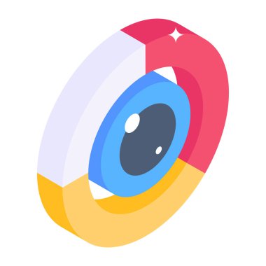 Çizgi film donutunun vektör çizimi