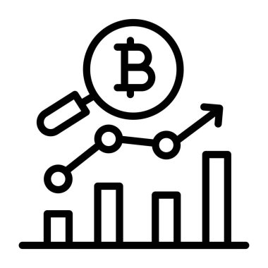 finansal büyüme çizgisi vektör simgesi