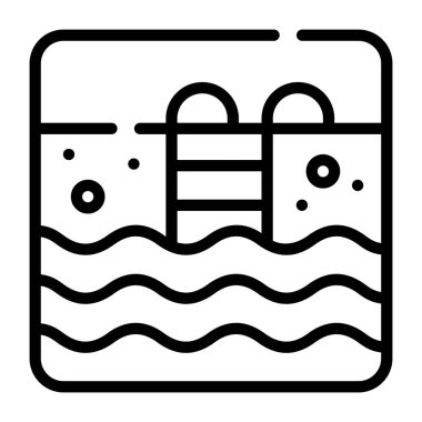 Yüzme havuzu. Web simgesi