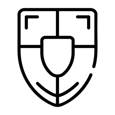 kalkan simgesi, vektör illüstrasyonu