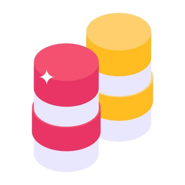 veritabanı. Web simgesi basit illüstrasyon