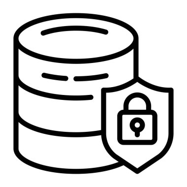 veritabanı. Web simgesi basit illüstrasyon