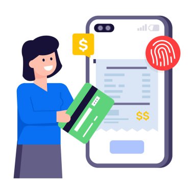 Ödeme, finans, bankacılık, ecommerce, yönetim, işletme, finans ve yatırım, vektör illüstrasyonu