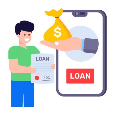 Dolar işaretli para çantası vektör illüstrasyonu