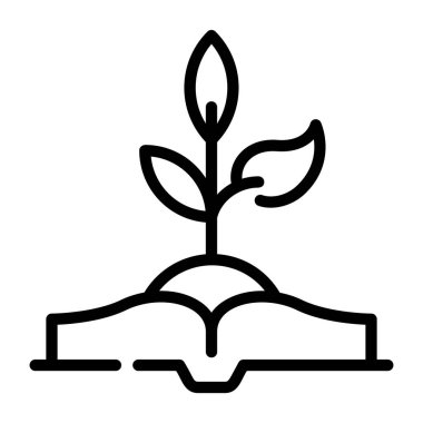 Bitki. Web simgesi basit illüstrasyon