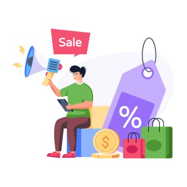 İnternet alışveriş konsepti. vektör illüstrasyonu