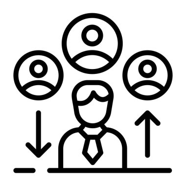 iş yönetimi simgesi vektör illüstrasyonu