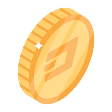 Bozuk para. Web simgesi vektör illüstrasyonu