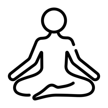 yoga. Web simgesi basit illüstrasyon