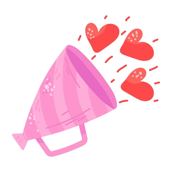 Carte Saint Valentin Mignon Avec Des Cœurs Dessin Vectoriel Coeur — Image vectorielle