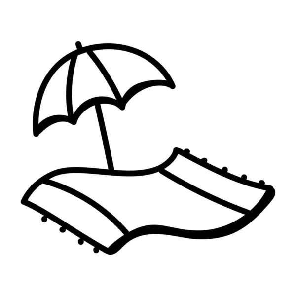 Umbrella Icon Outline Illustration Beach Vector Icons Web — Stock Vector