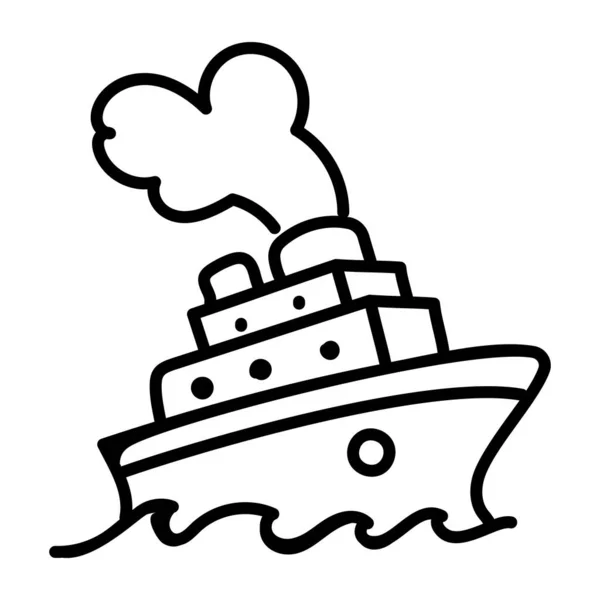 Ship Web Icon Simple Illustration — Stock Vector