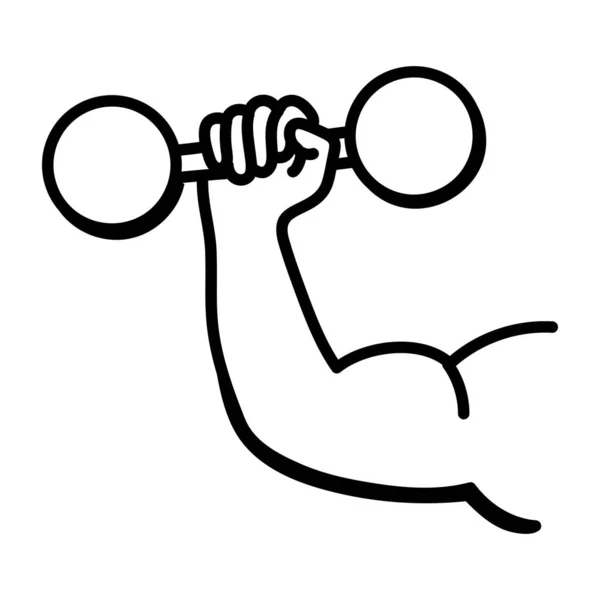 Fitness Und Bewegung Ikone Umriss Illustration Von Hantelvektorsymbolen Für Web — Stockvektor