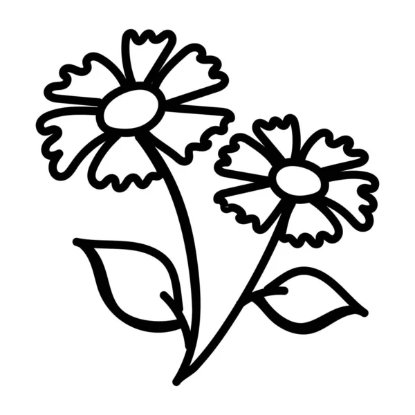 Ikona Kwiatów Zarys Ilustracji Ikon Wektorowych Kwiatów Dla Web — Wektor stockowy