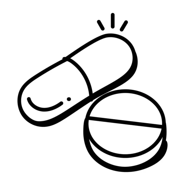 Pills Web Icon Simple Illustration — Stock Vector