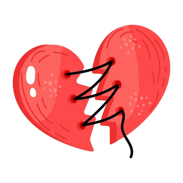 Coração Com Corações Vermelhos Listras Ilustração Vetorial —  Vetores de Stock