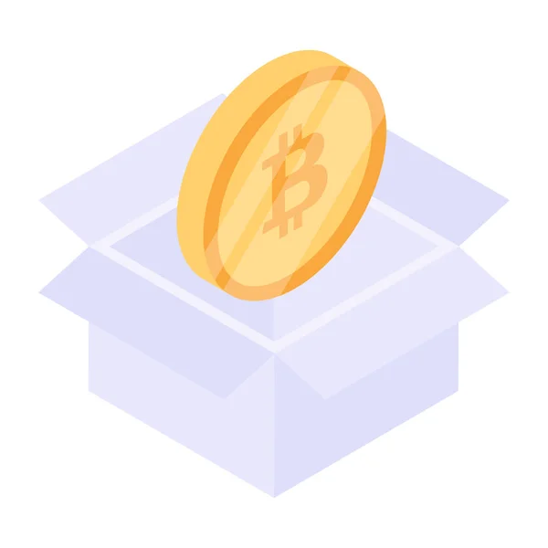 Bitcoin Icona Web Semplice Illustrazione — Vettoriale Stock