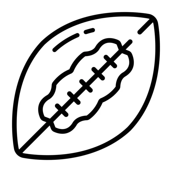 Ikona Piłki Rugby Ilustracja Wektor — Wektor stockowy
