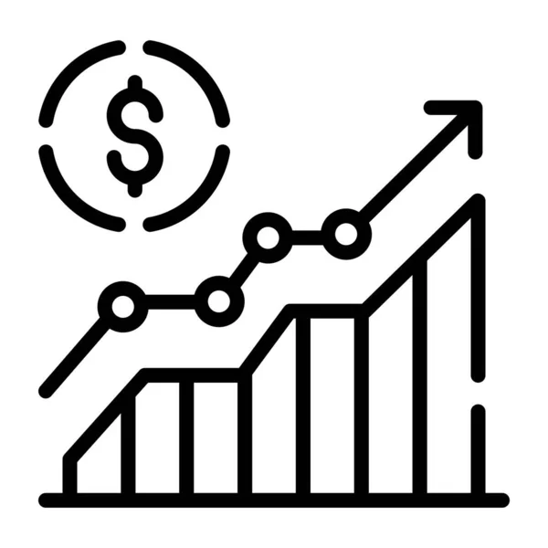 Zakelijke Grafiek Pictogram Vector Illustratie — Stockvector