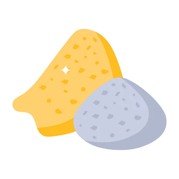 Queso Icono Web Ilustración Simple — Vector de stock