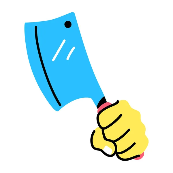 Ruce Držel Vidličku Nožem Lžičkou — Stockový vektor