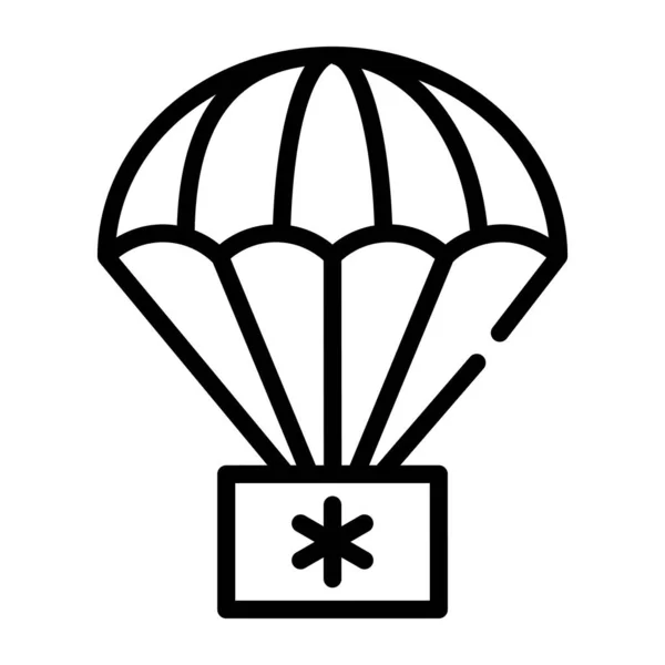 Paracaídas Icono Web Ilustración Simple — Archivo Imágenes Vectoriales