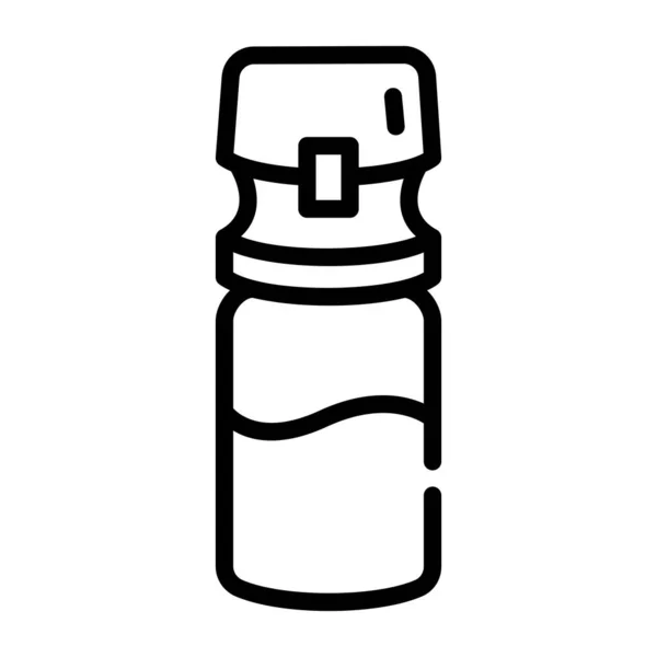 Значок Бутылки Воды Набросок Векторной Пиктограммы Медицинскими Таблетками Белом Фоне — стоковый вектор