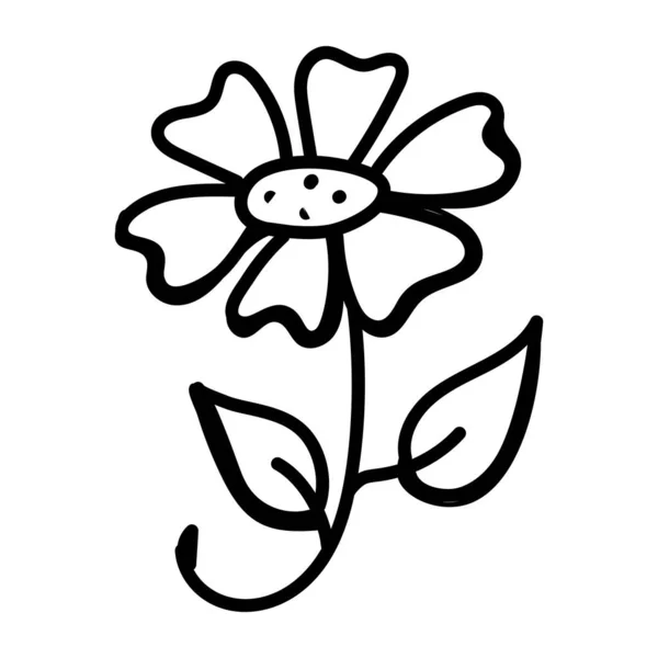 花のアイコン ウェブ用の花のベクトルアイコンの概略図 — ストックベクタ