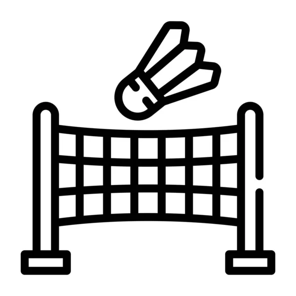 テニスボールアイコンベクトル スポーツサッカーのサインだ 孤立した輪郭記号図 — ストックベクタ