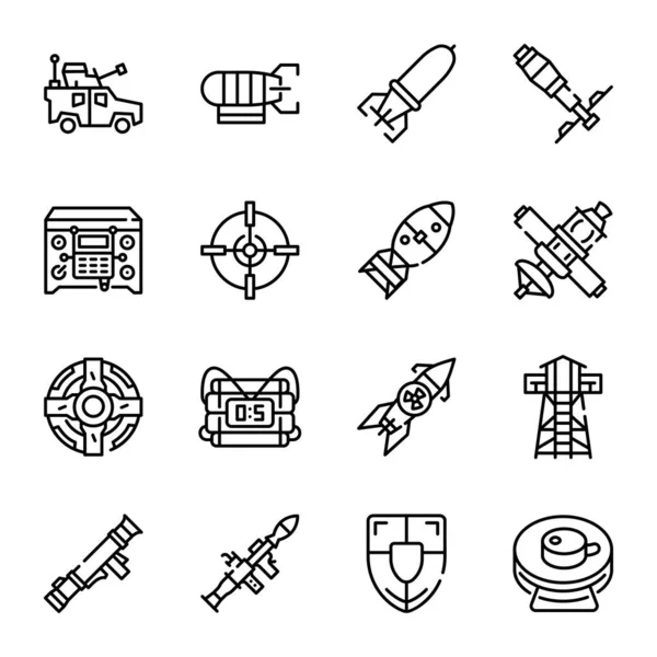 Set Iconos Del Transbordador Espacial Estilo Contorno Los Iconos Vectores — Vector de stock