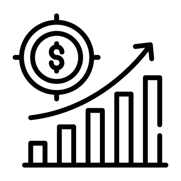Obrázek Ikony Grafu Růstu Podnikání — Stockový vektor