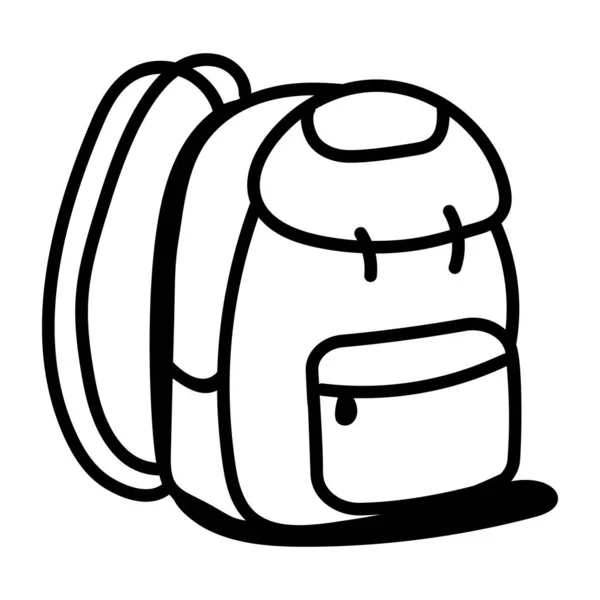 Sac Dos Isolé Sur Fond Blanc Illustration Vectorielle — Image vectorielle